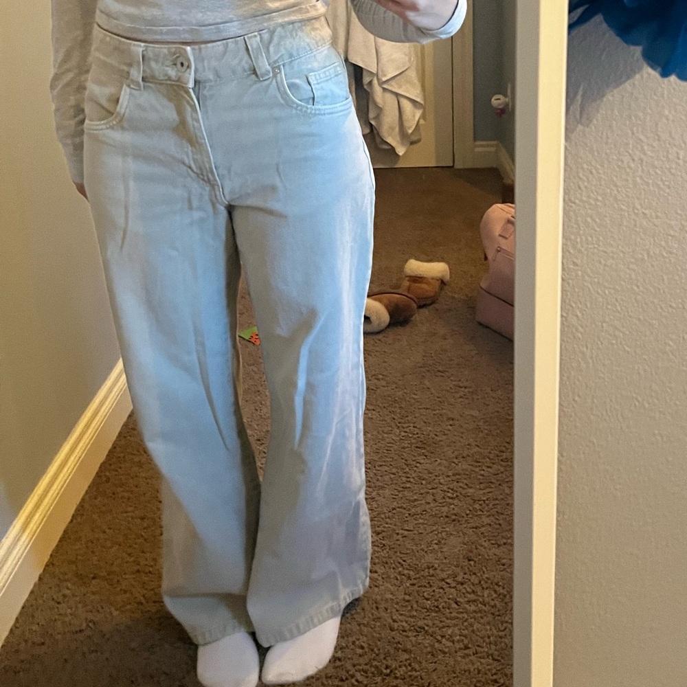 Cotton On green/grey jeans